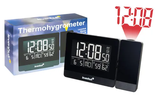 obraz termometr Levenhuk Wezzer BASE L70 z projektorem i zegarem,  2