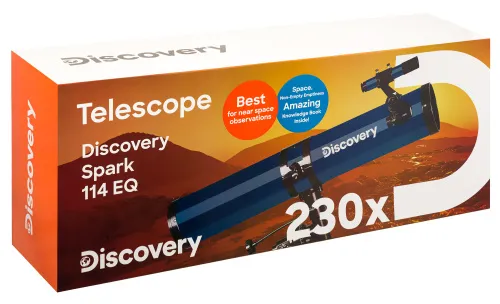zdjęcie teleskop Levenhuk Discovery Spark 114 EQ z książką,  14