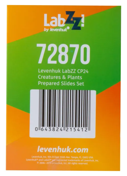 foto zestaw preparatów zwierzęcych i roślinnych Levenhuk LabZZ CP24,  16