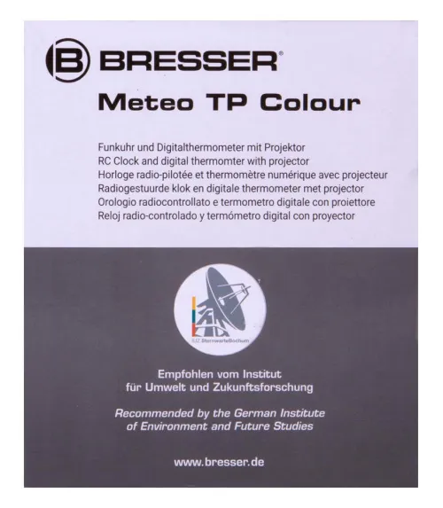 zdjęcie zegar projekcyjny Bresser z kolorowym wyświetlaczem, czarny,  14