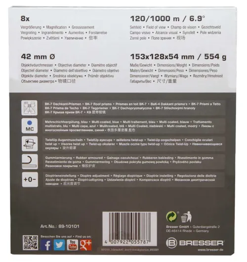 obraz lornetka Bresser S-Series 8x42,  13