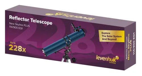 obraz teleskop Levenhuk New Skyline PLUS 114/900 EQ1,  2