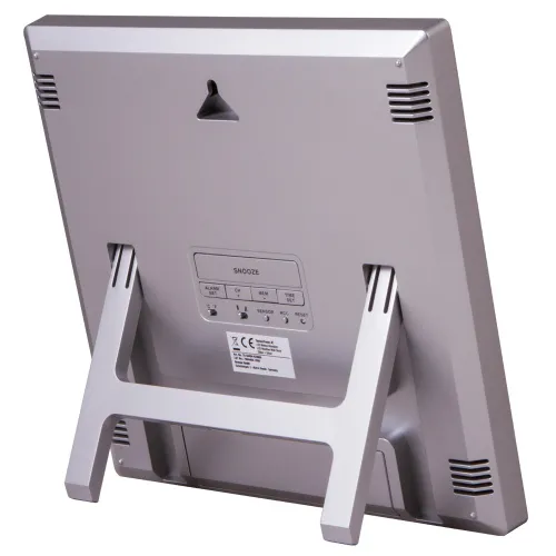 obraz stacja meteorologiczna Bresser TemeoTrend JC LCD RC (zegar ścienny), srebrna,  5