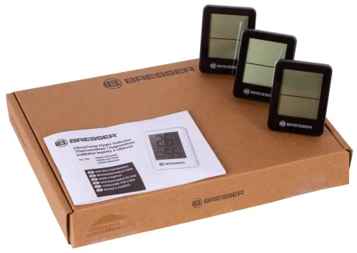 obraz zestaw higrometrów Bresser Temeo, 3-elementowy, czarny,  6
