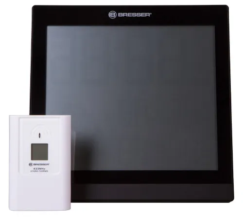 fotografia stacja meteorologiczna Bresser TemeoTrend JC LCD RC (zegar ścienny), czarna,  7