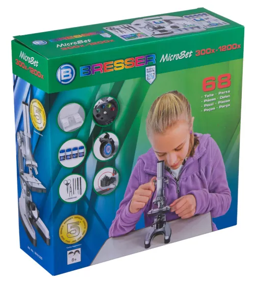 foto mikroskop Bresser Junior Biotar 300x-1200x z futerałem,  11