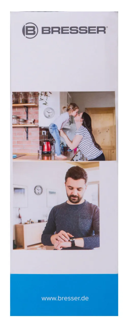 fotografia wodoszczelny zegar ścienny do łazienki Bresser MyTime Bath, biały,  10