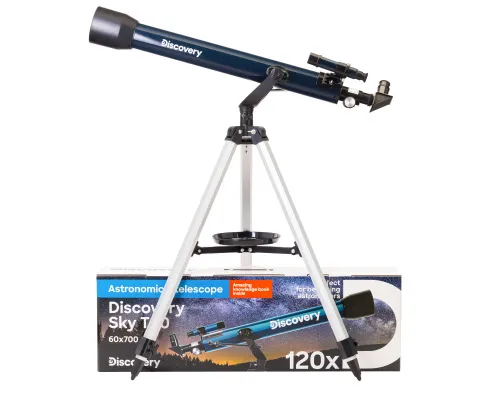 zdjęcie teleskop Levenhuk Discovery Sky T60 z książką,  2