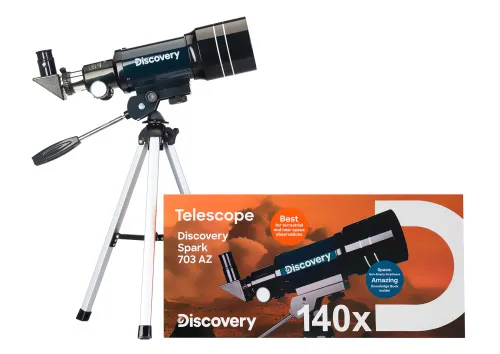 zdjęcie teleskop Levenhuk Discovery Spark 703 AZ z książką,  2
