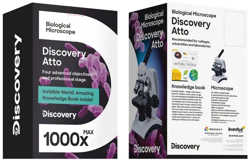 zdjęcie mikroskop cyfrowy Levenhuk Discovery Atto Polar z książką,  15