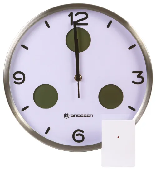 foto zegar ścienny Thermo/Hygro Optus MyTime Bresser MyTime io NX 30 cm, biały,  2