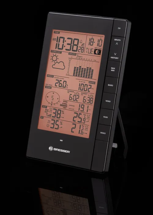 fotografia stacja meteorologiczna Bresser PC z czujnikiem zewnętrznym 5 w 1,  3