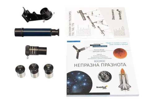 obraz teleskop Levenhuk Discovery Sky T76 z książką,  3