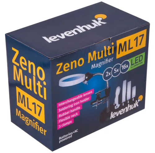 zdjęcie czarna lupa Levenhuk Zeno Multi ML17,  12