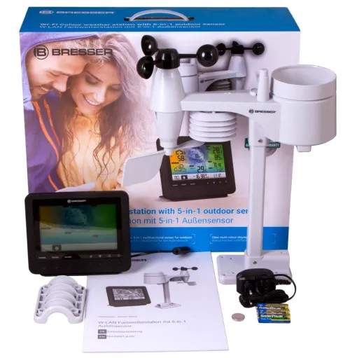 zdjęcie stacja meteorologiczna Bresser 5-in-1 Wi-Fi z kolorowym wyświetlaczem,  2