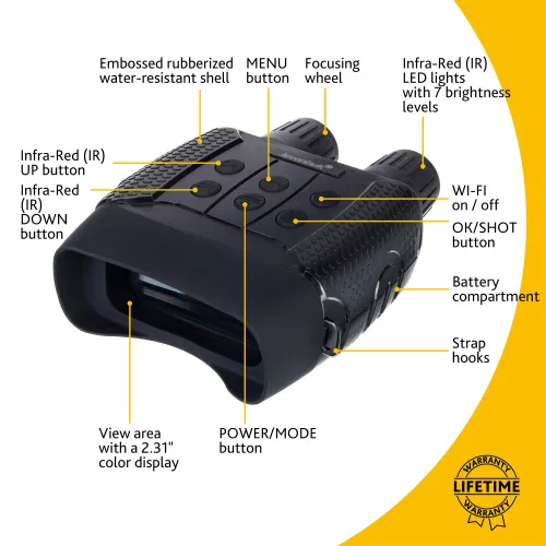 fotografia cyfrowa lornetka noktowizyjna Levenhuk Halo 13X Wi-Fi,  13