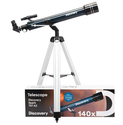 zdjęcie teleskop Levenhuk Discovery Spark 707 AZ z książką,  2