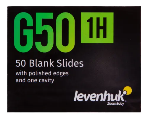 zdjęcie szkiełka podstawowe Levenhuk G50 1H z jedną łezką, 50 sztuk,  7