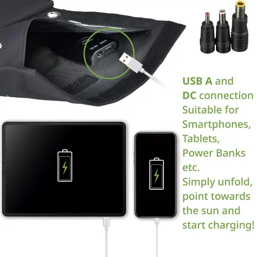 zdjęcie przenośna ładowarka słoneczna Bresser 21 W z przyłączem USB,  6