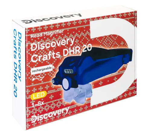 fotografia lupa nagłowna Levenhuk Discovery Crafts DHR 20 z akumulatorem,  10