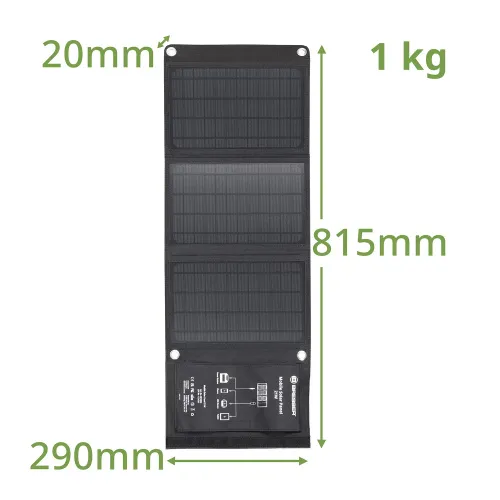 zdjęcie przenośna ładowarka słoneczna Bresser 21 W z przyłączem USB,  5