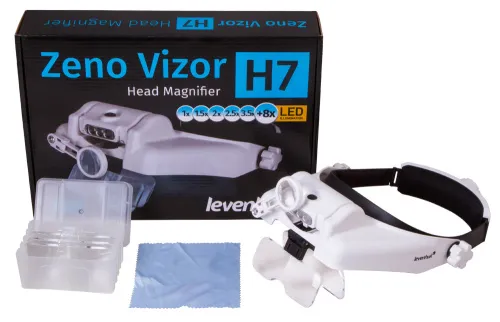 obraz lupa nagłowna Levenhuk Zeno Vizor H7,  2