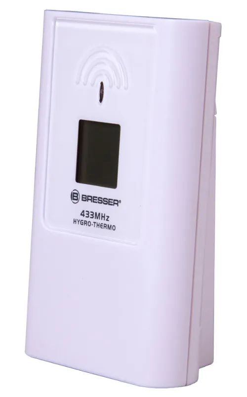 obraz stacja meteorologiczna Bresser TemeoTrend JC LCD RC (zegar ścienny), srebrna,  8