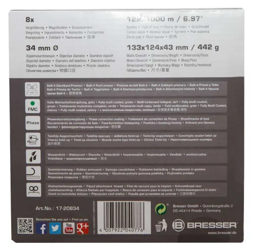 foto lornetka Bresser Pirsch 8x34,  13