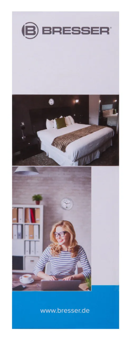 fotografia wodoszczelny zegar ścienny do łazienki Bresser MyTime Bath, biały,  9