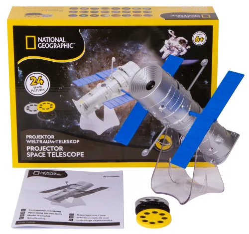 zdjęcie projektor Bresser National Geographic w kształcie teleskopu kosmicznego,  2
