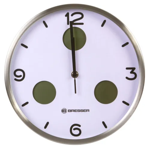foto zegar ścienny Thermo/Hygro Optus MyTime Bresser MyTime io NX 30 cm, biały,  5