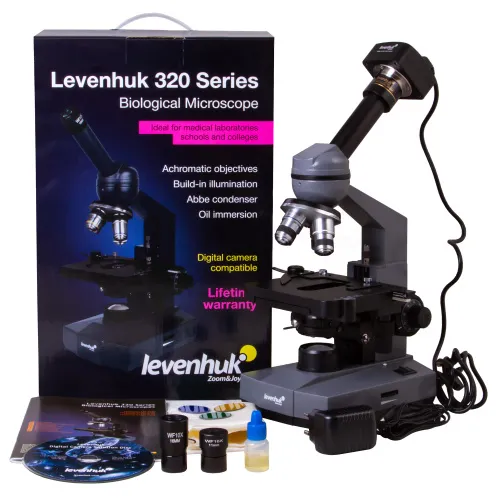 obraz monokularowy mikroskop cyfrowy Levenhuk D320L PLUS 3.1M,  2