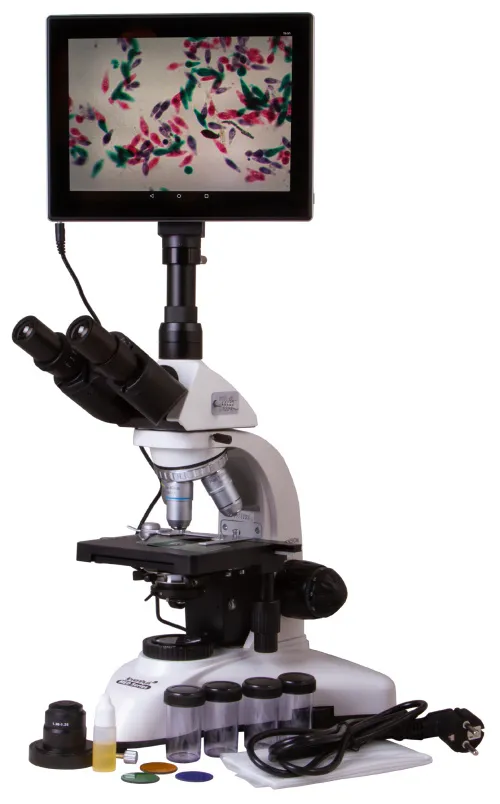 zdjęcie trójokularowy mikroskop cyfrowy Levenhuk MED D25T LCD,  2