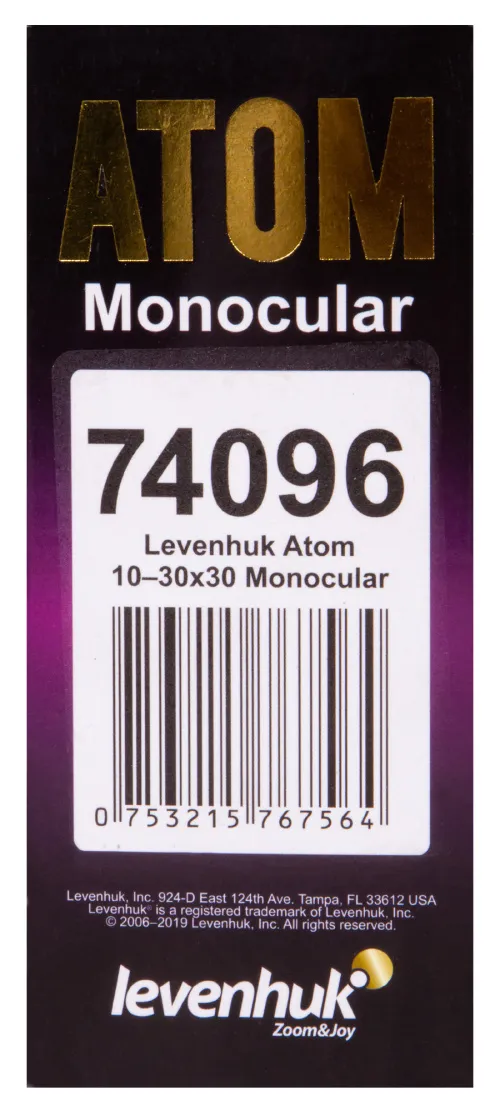 zdjęcie monokular Levenhuk Atom 10–30x30,  14