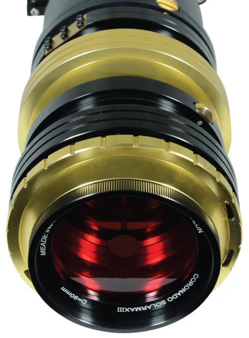 foto teleskop słoneczny Coronado SolarMax III 90 mm Double Stack z systemem RichView i BF15,  8