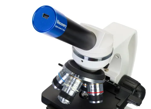 zdjęcie mikroskop cyfrowy Levenhuk Discovery Atto Polar z książką,  8