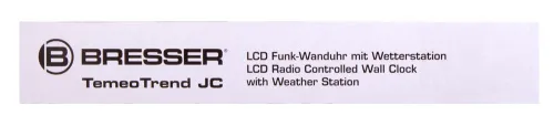 obraz stacja meteorologiczna Bresser TemeoTrend JC LCD RC (zegar ścienny), srebrna,  13