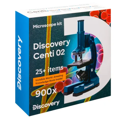 zdjęcie mikroskop Levenhuk Discovery Centi 02 z książką,  15