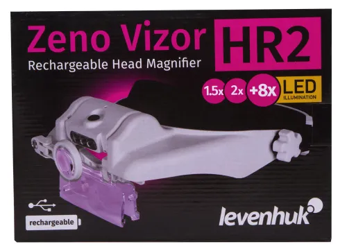 zdjęcie lupa nagłowna Levenhuk Zeno Vizor HR2 z akumulatorem,  11