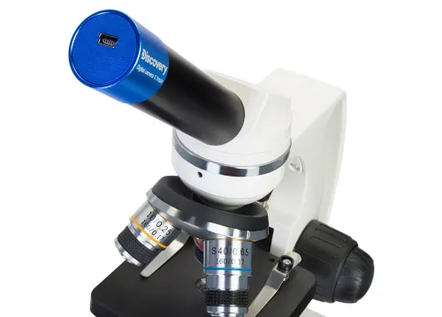 zdjęcie mikroskop cyfrowy Levenhuk Discovery Femto Polar z książką,  8