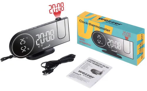 obraz termometr z zegarem Levenhuk Wezzer Tick H50,  2