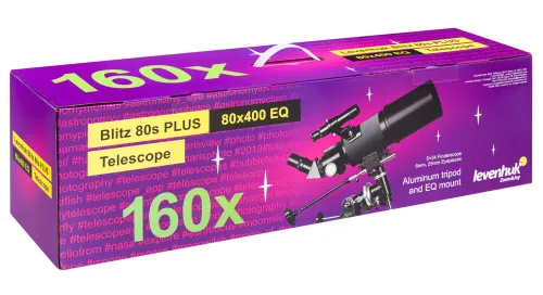 obraz teleskop Levenhuk Blitz 80s PLUS,  12