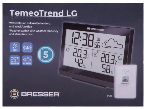 zdjęcie stacja meteorologiczna Bresser TemeoTrend LG RC, czarna,  11