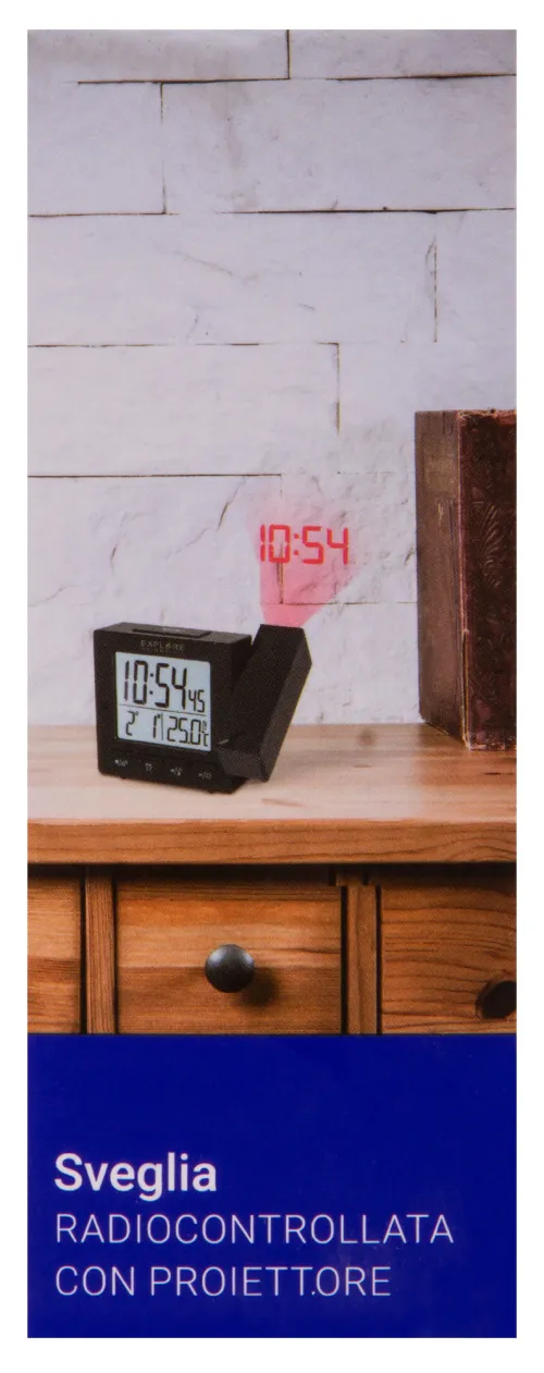 fotografia budzik cyfrowy Explore Scientific  RC z projektorem i wskazaniem temperatury w pomieszczeniu, czarny,  18