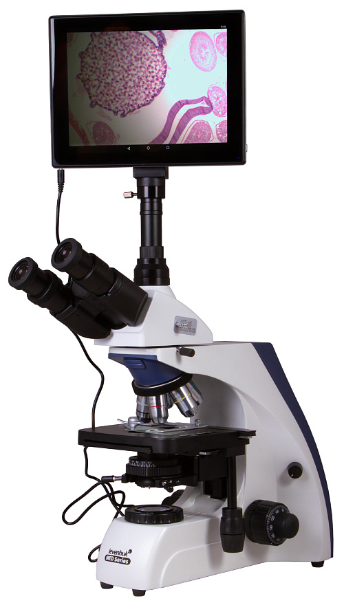 obraz trójokularowy mikroskop cyfrowy Levenhuk MED D30T LCD