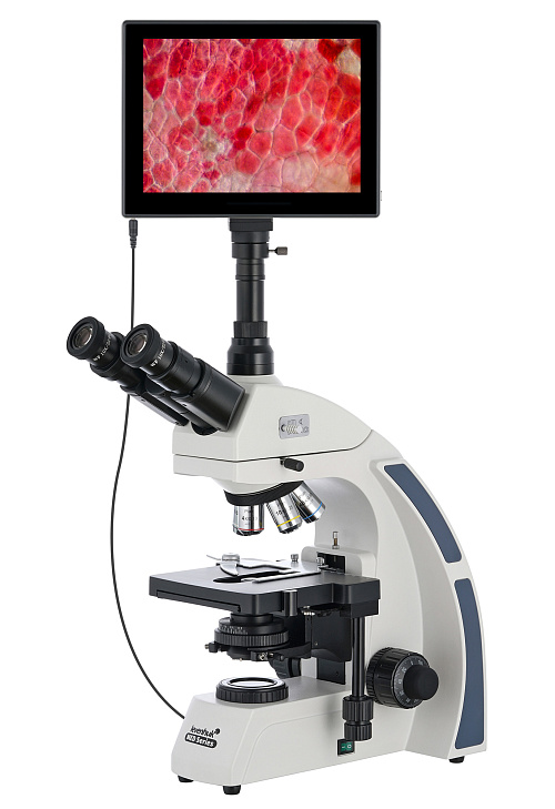 foto trójokularowy mikroskop cyfrowy Levenhuk MED D40T LCD